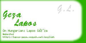 geza lapos business card